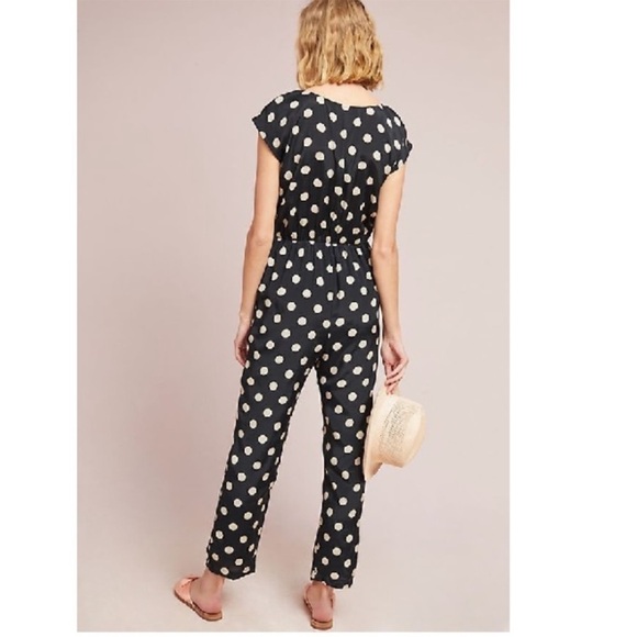 Corey Lynn Calter Anthropologie Polka Dot Jumpsuit - Black and White pants - Picture 8 of 8
